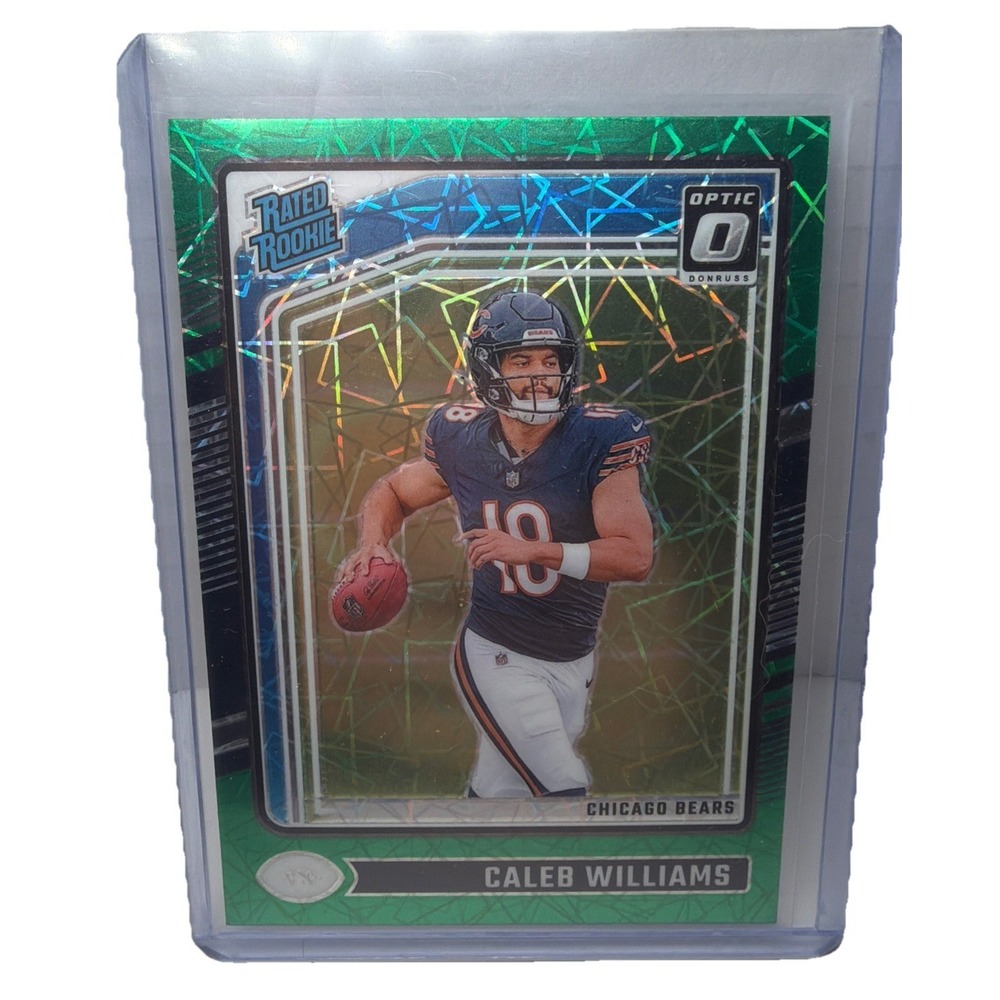 2024 Panini Donruss Optic - Rookie Caleb Williams #201 Green Velocity Prizm (RC)